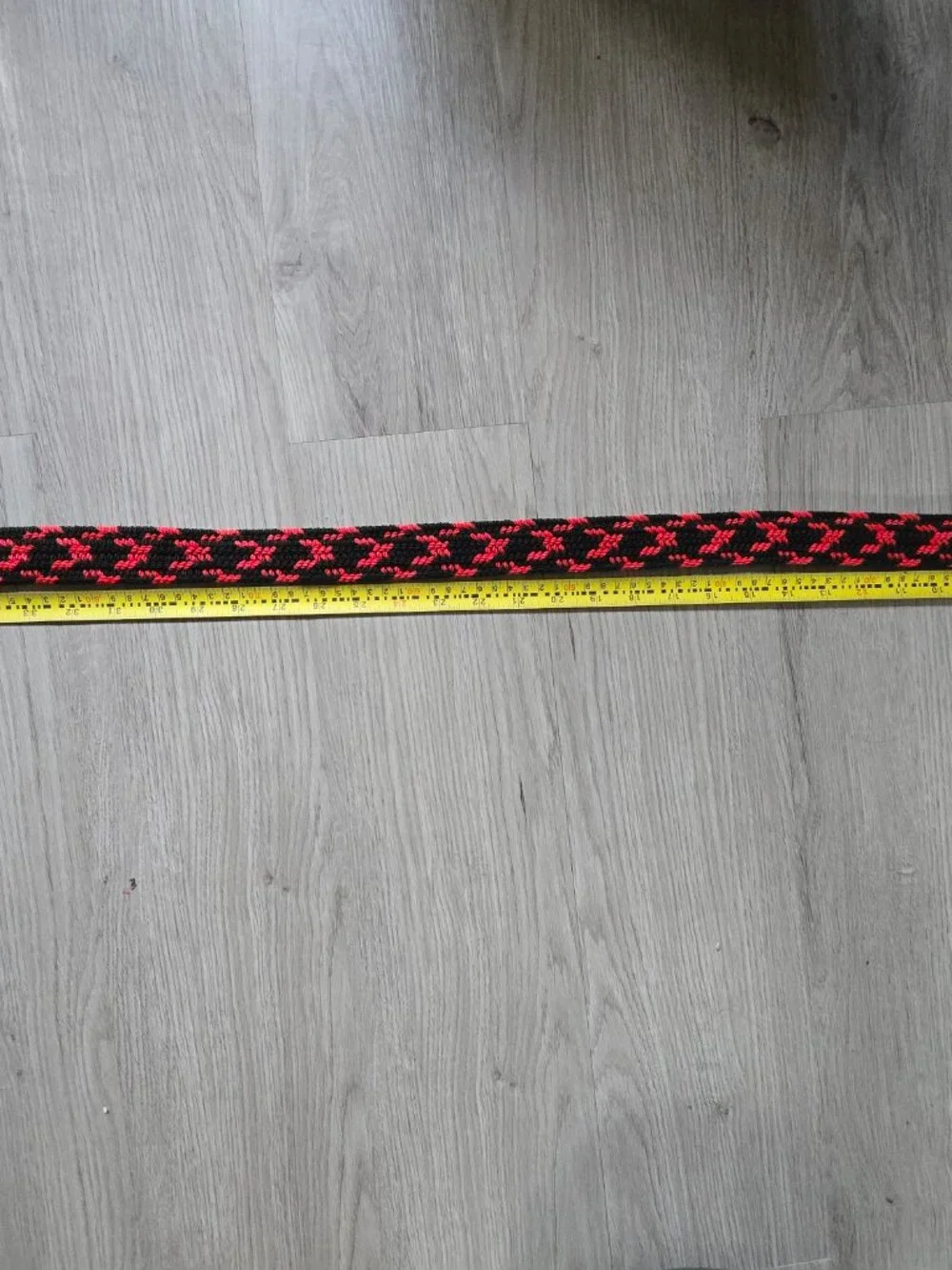Vintage red & black braided belt